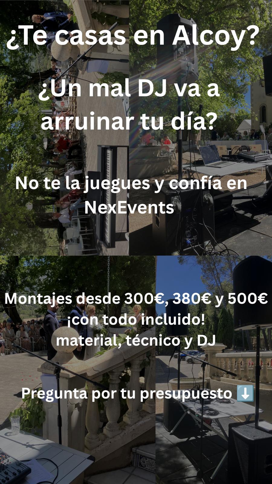 Paquetes de alquiler de sonido e iluminación en Alcoy - Promoción NexEvents